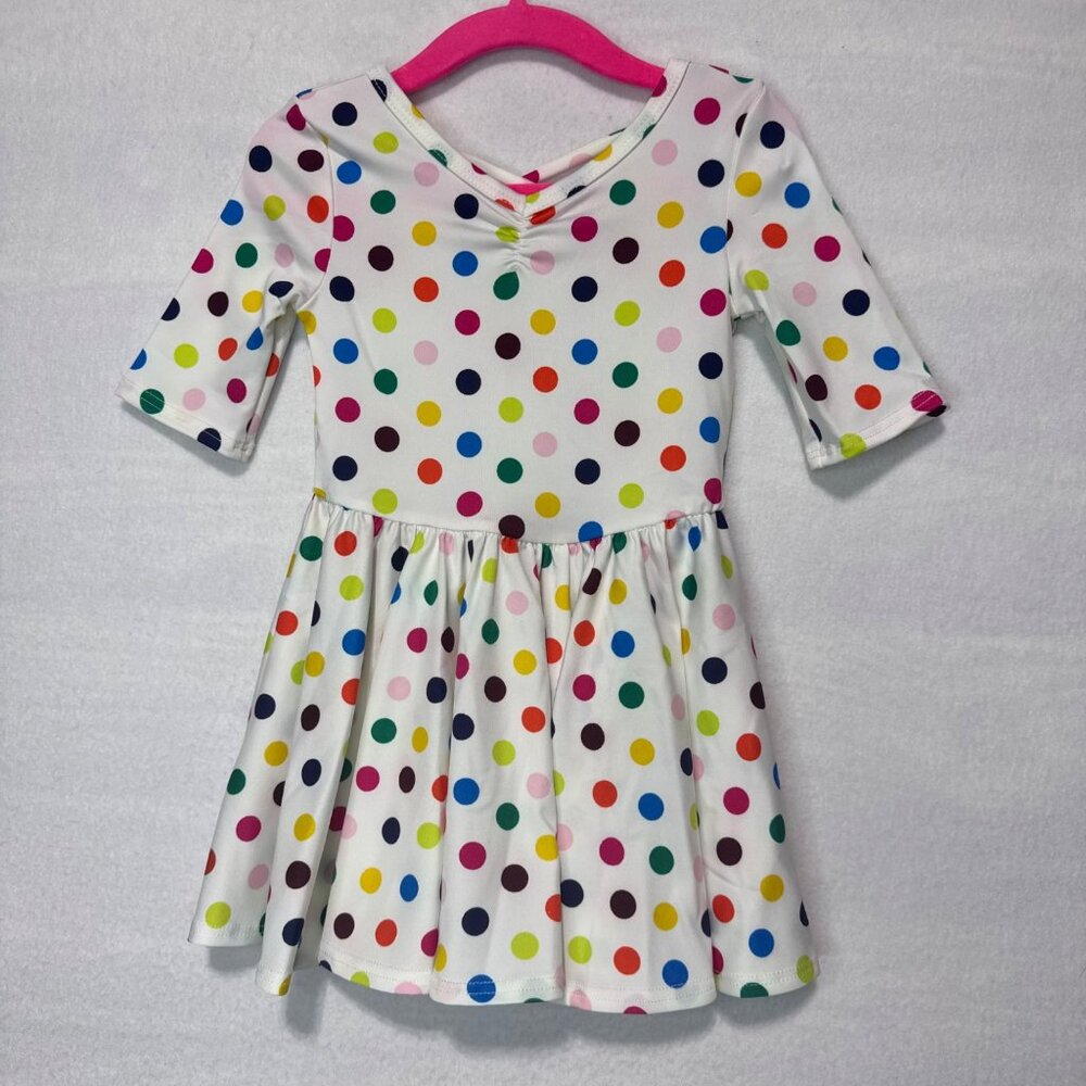 Dotdotsmile Dress Size 12/24 Months Multi Color Spots New with Tags